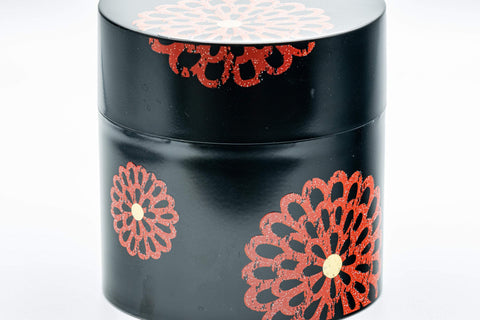 Tezumi — Japanese Chazutsu - Hakoya Floral Lacquer Tea Canister - 350ml — another angle