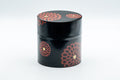 Tezumi — Japanese Chazutsu - Hakoya Floral Lacquer Tea Canister - 350ml — front view with the lid on