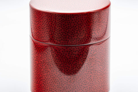Japanese Chazutsu - 七々子塗 Nanako-nuri - Urushi Lacquer Tea Canister - 350ml - Tezumi