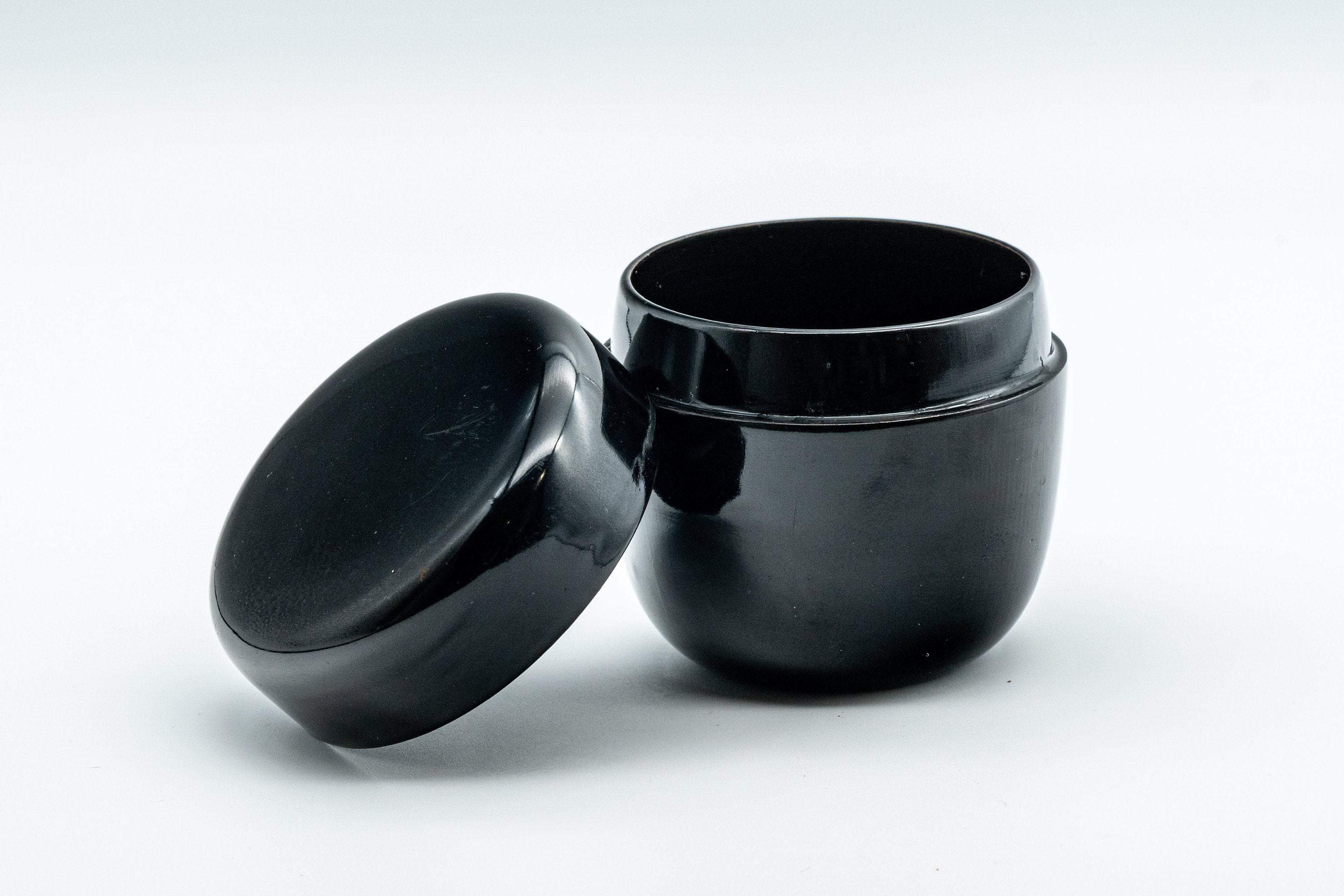 Japanese Natsume - Black Urushi Lacquer Matcha Tea Caddy - 50ml - Tezumi