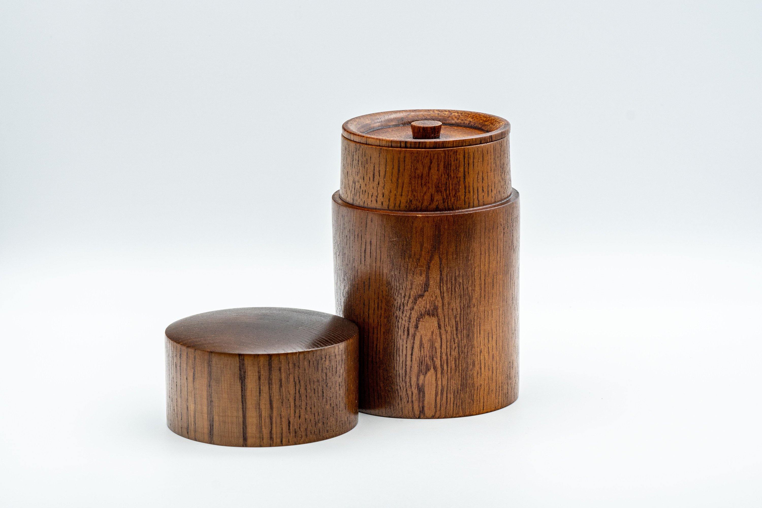 Japanese Chazutsu - Keyaki Zelkova Wooden Tea Canister - 225ml - Tezumi