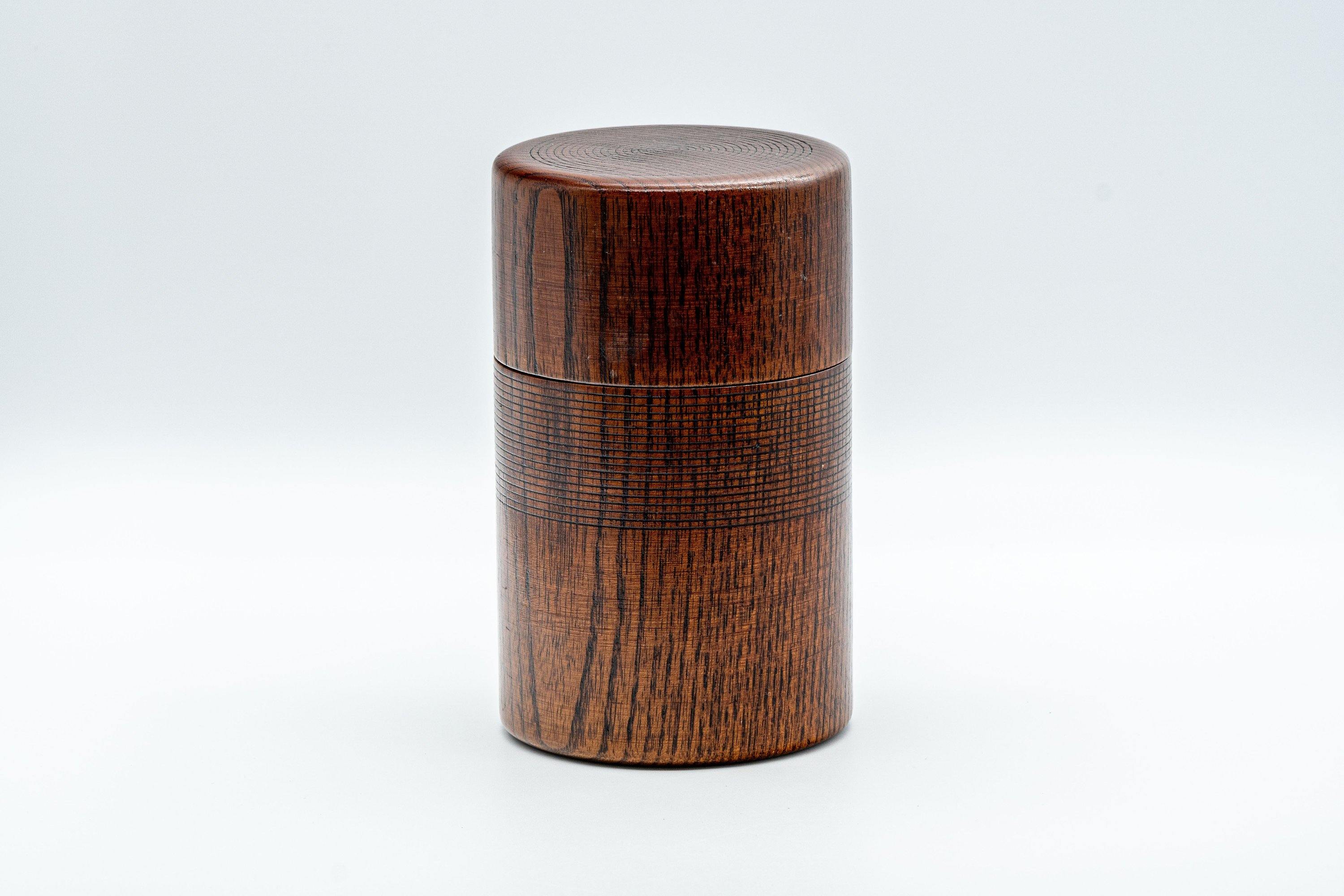 Japanese Chazutsu - 欅 Keyaki Zelkova Wooden Tea Canister - 200ml - Tezumi