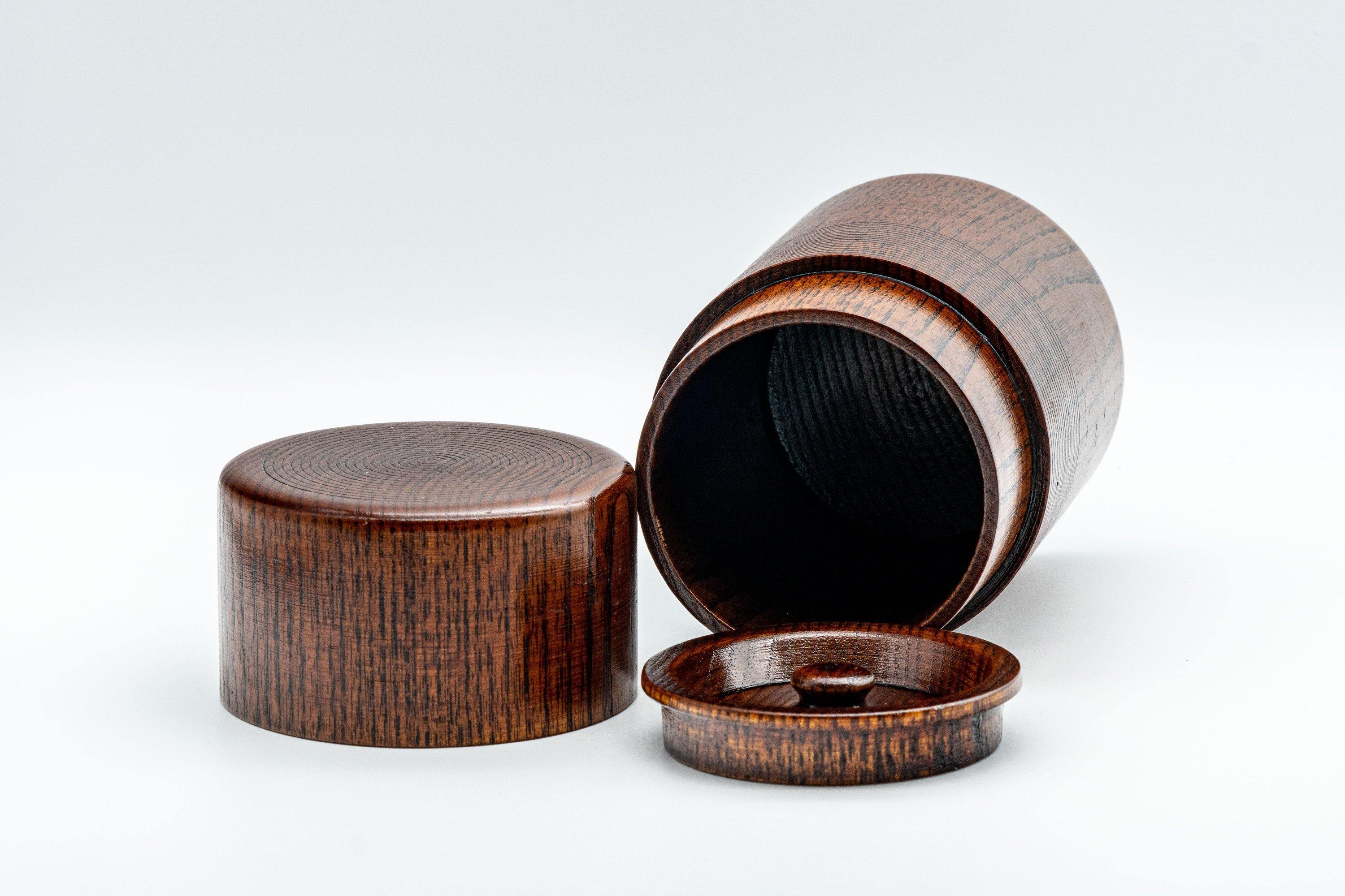 Japanese Chazutsu - 欅 Keyaki Zelkova Wooden Tea Canister - 200ml - Tezumi