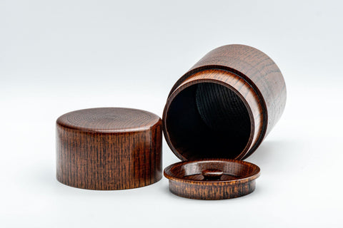 Tezumi — Japanese Chazutsu - 欅 Keyaki Zelkova Wooden Tea Canister - 200ml — additional view