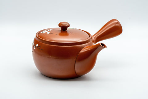 Japanese Kyusu - Sakura Cherry Blossoms Tokoname-yaki Debeso Teapot - 330ml