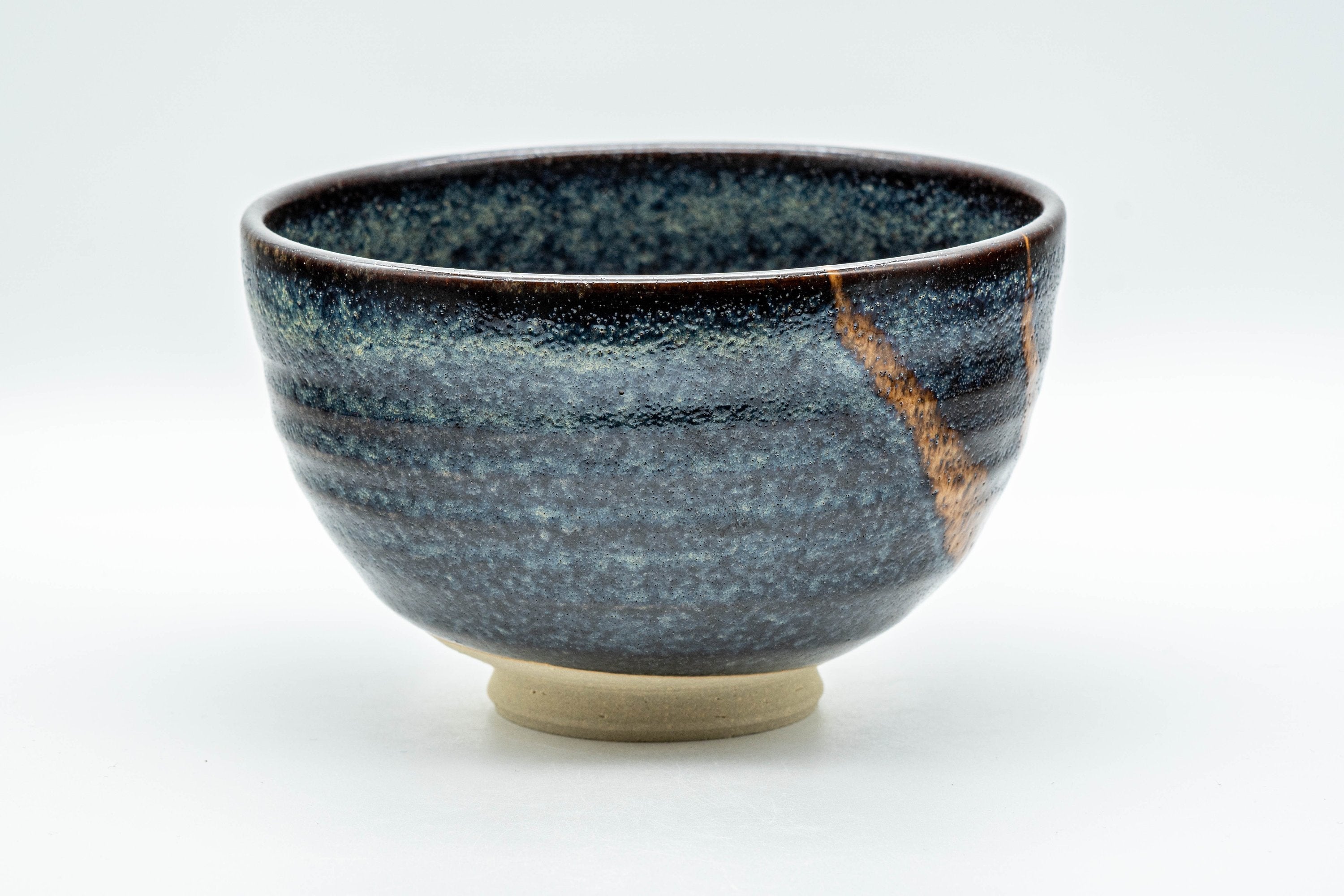 Japanese Matcha Bowl - Hare's Fur Glazed Wan-nari Chawan - 450ml
