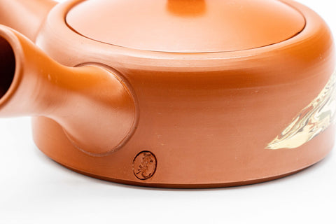 Japanese Kyusu - 玉光 Gyokko Nerikomi Striped Tokoname-yaki Debeso Teapot - 190ml