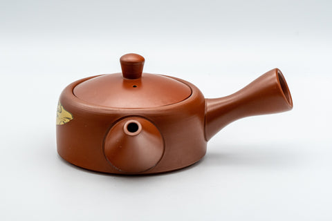 Japanese Kyusu - 玉光 Gyokko Nerikomi Striped Tokoname-yaki Debeso Teapot - 190ml