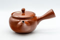 Japanese Kyusu - 宗山窯 Sakura Tokoname-yaki Obi-ami Teapot - 330ml - three-quarter view of the teapot
