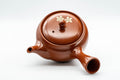 Japanese Kyusu - 宗山窯 Sakura Tokoname-yaki Obi-ami Teapot - 330ml - top-down view of the lid and side handle