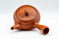 Japanese Kyusu - Kasen Floral Tokoname-yaki Teapot - top view showing the lid