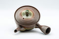 Japanese Kyusu - 童山 Ash Green Glazed Banko-yaki Teapot - 230ml - Tezumi