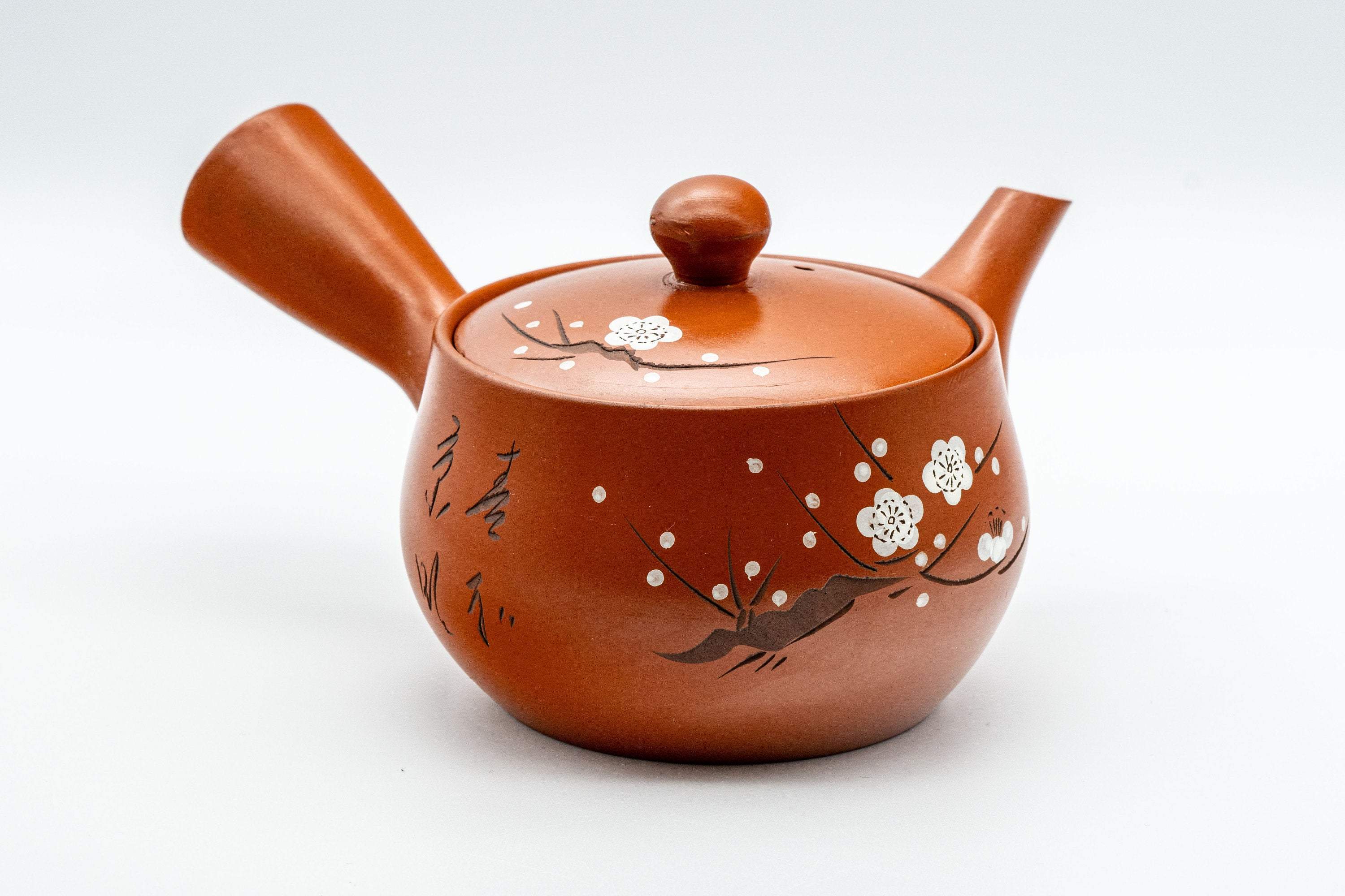 Japanese Kyusu - 義仙 Gisen Morishita Calligraphy Ume Tokoname-yaki Teapot - 300ml
