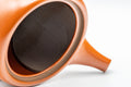 Tezumi — Japanese Kyusu - Floral Tokoname-yaki Teapot - 325ml — interior view showing the filter