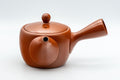 Tezumi — Japanese Kyusu - Floral Tokoname-yaki Teapot - 325ml — three-quarter view from the opposite side
