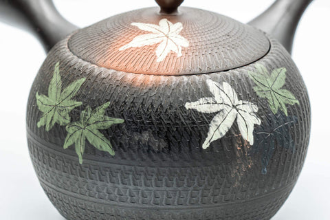 Japanese Kyusu - 玉光 Gyokko - Tochiri-style Momiji Yōhen Tokoname-yaki Debeso Teapot - 250ml