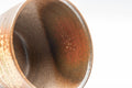 Japanese Teacups - Pair of Ido-gata Shigaraki-yaki Yunomi - 175ml - close side view of the ash-glazed textured exterior