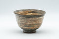 Japanese Teacup - Hakeme Glazed Stoneware Yunomi - 150ml - front view of the cup