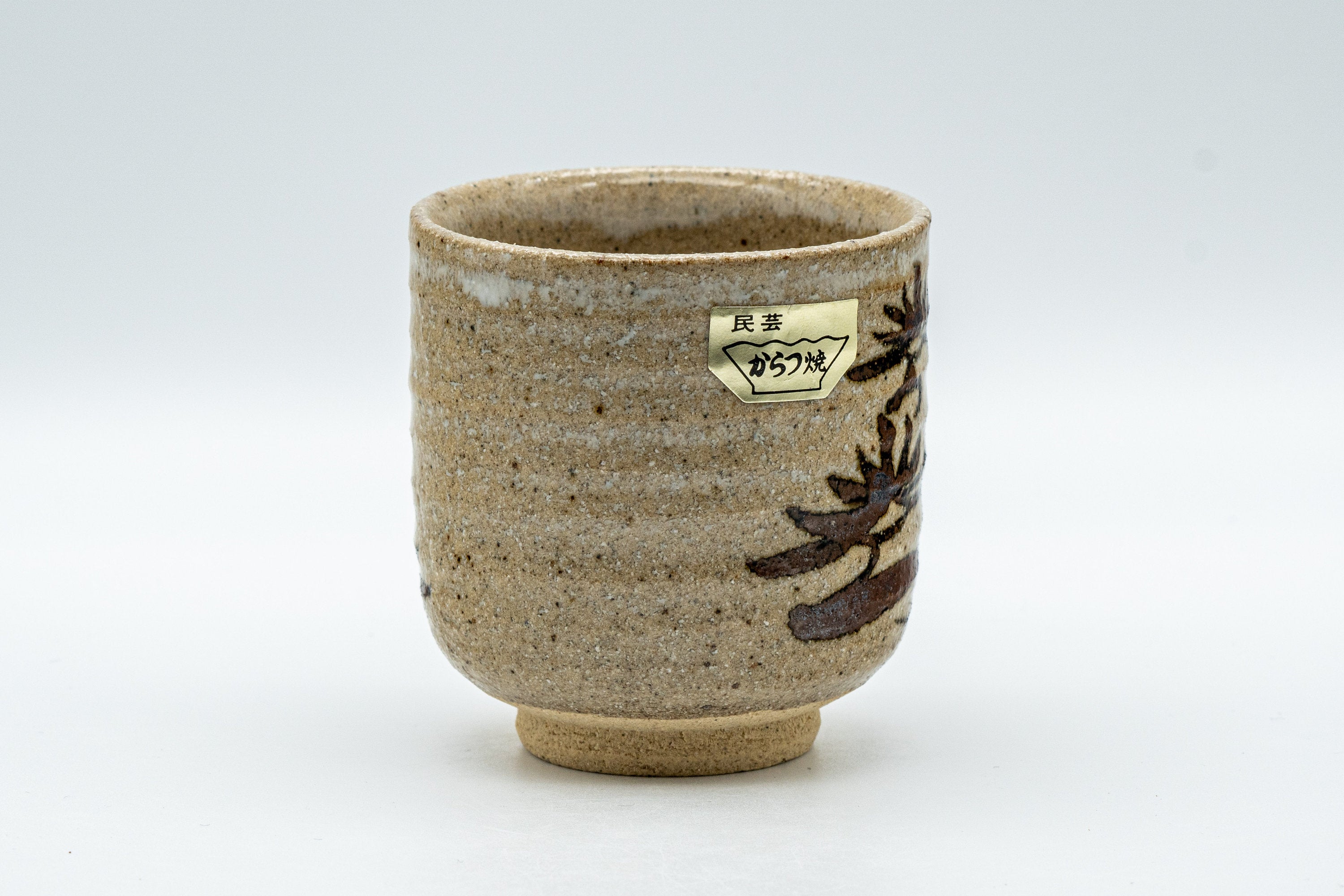 Japanese Teacup - Stoneware Tsutsu-gata Karatsu-yaki Yunomi - 120ml