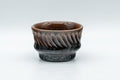 Tezumi — Japanese Teacup - Groovy Multicoloured-Glazed Guinomi - 50ml — front view from another angle