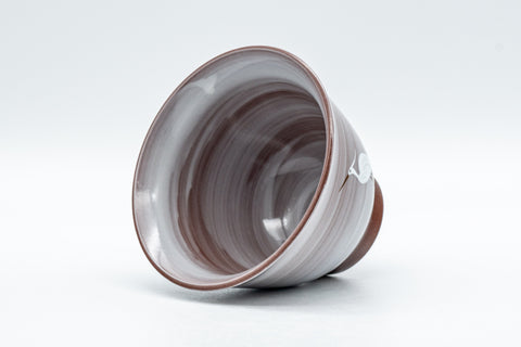 Japanese Teacup - 三陶楽 Brush Glazed Egrets Yunomi - 90ml