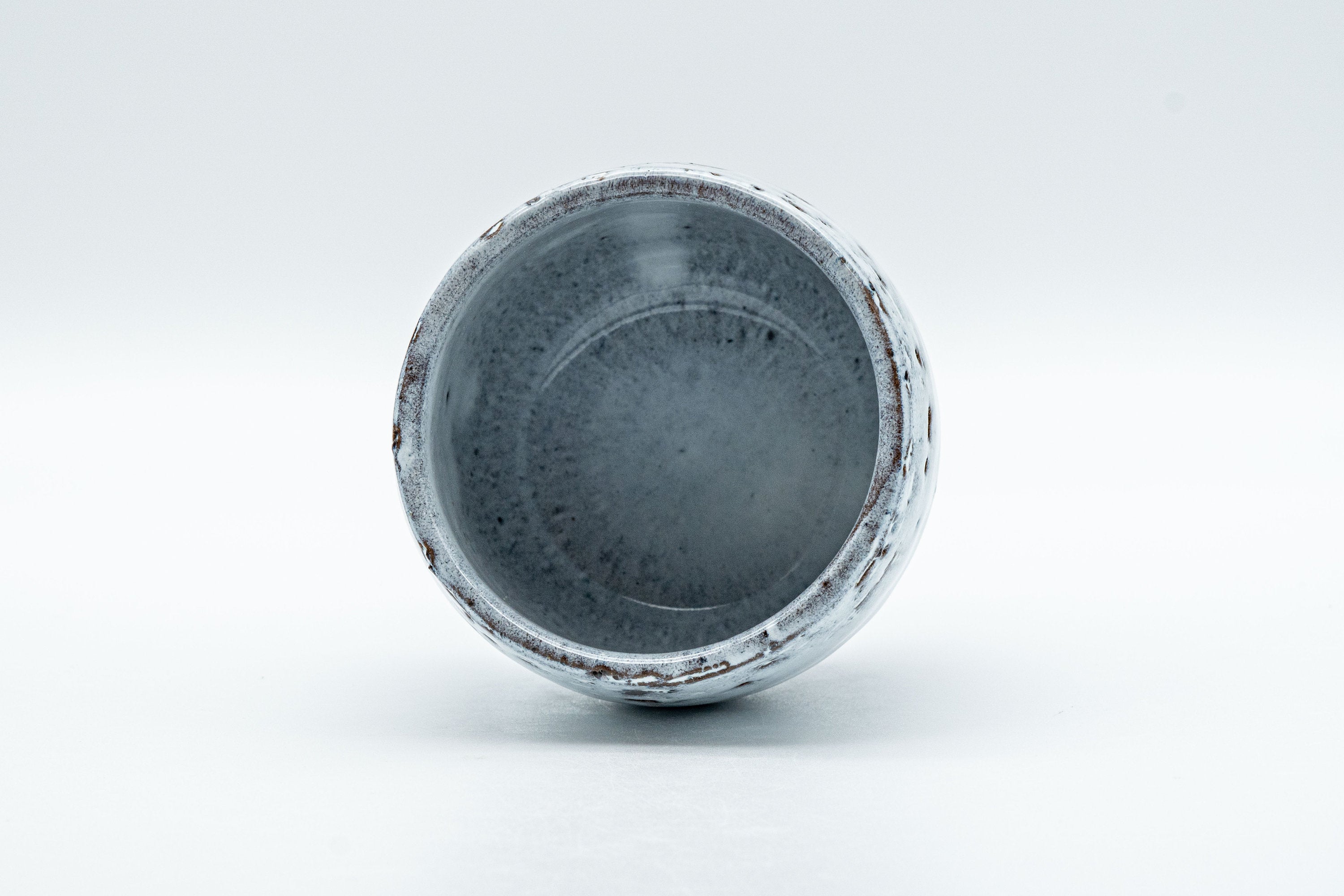 Japanese Teacup - White Glazed Spiral Yunomi - 125ml