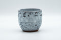 Japanese Teacup - White Glazed Spiral Yunomi - 125ml - front view of the cup