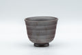 Japanese Teacup - Banko-yaki Senchawan - front view of the ribbed Banko-yaki senchawan