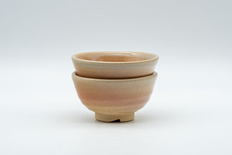 Japanese Teacups - Pair of Hagi-yaki Guinomi - 40ml