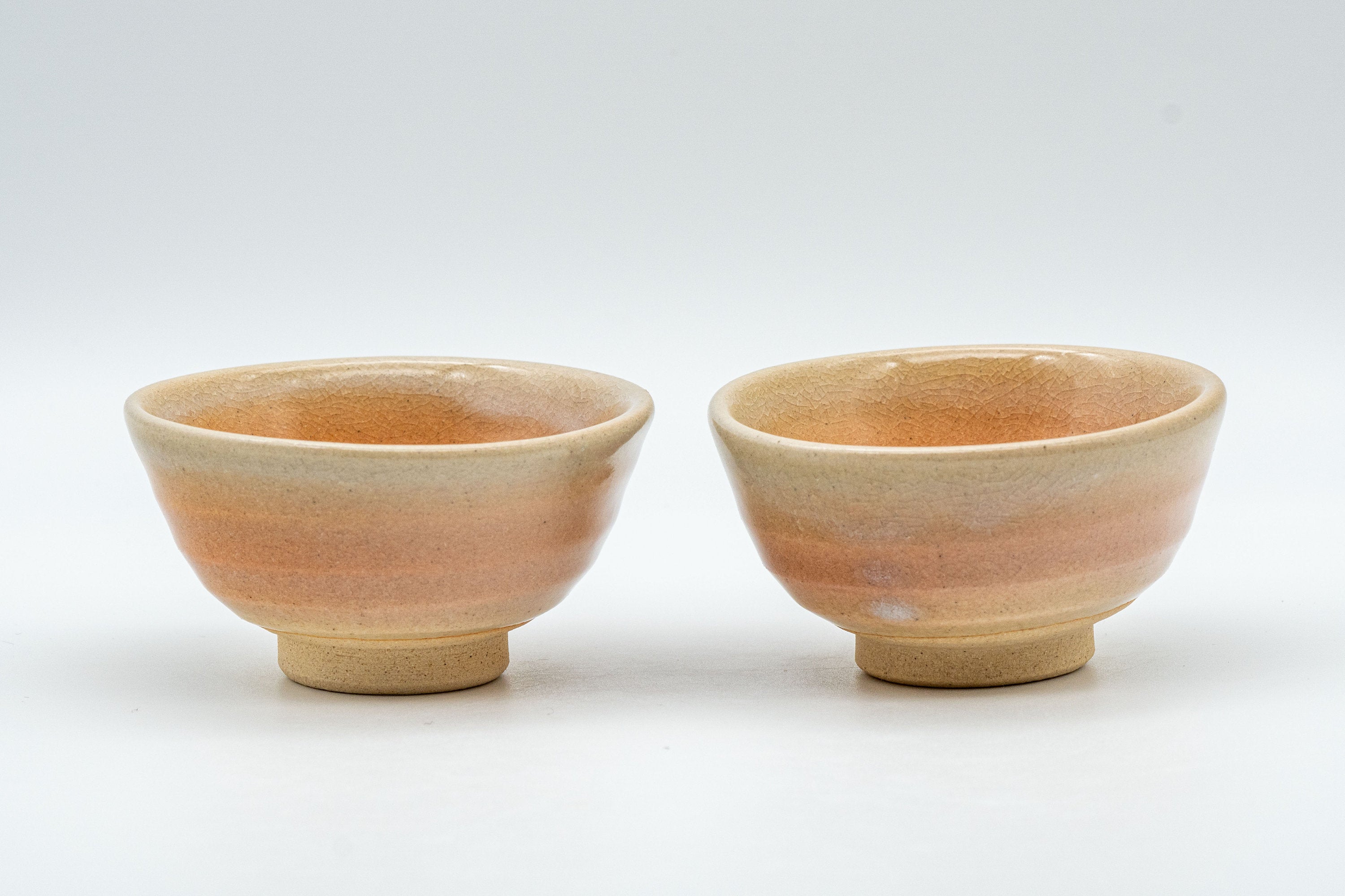 Japanese Teacups - Pair of Hagi-yaki Guinomi - 40ml