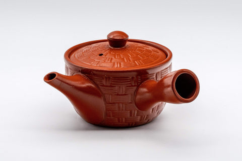 Japanese Kyusu - Tokoname-yaki Teapot with Mesh Filter - 200ml - view focused on the side handle