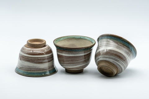 Japanese Teacups - Set of 3 Koishiwara-yaki Yunomi - 75ml