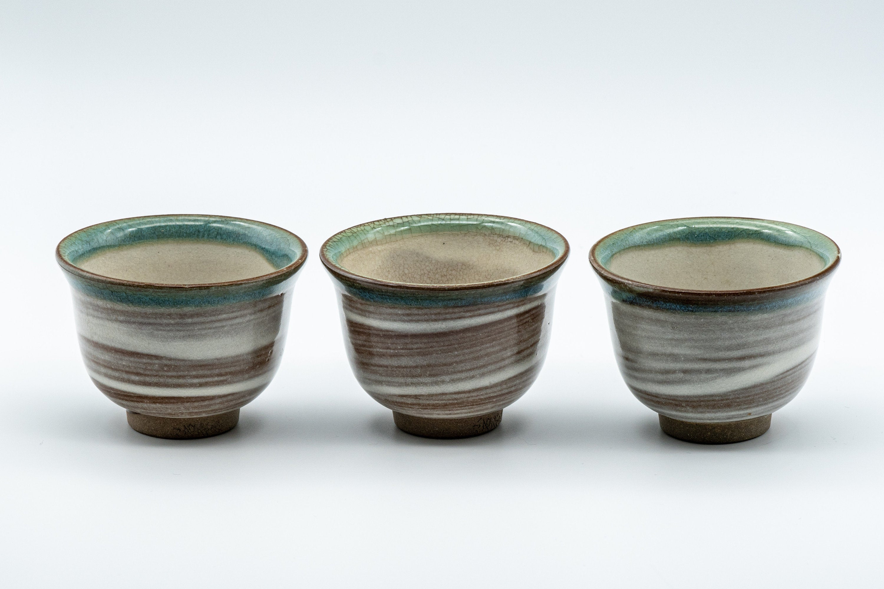 Japanese Teacups - Set of 3 Koishiwara-yaki Yunomi - 75ml