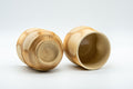 Japanese Teacups - Pair of Giraffe Tsutsu-gata Yunomi - 140ml - view of the pair showing their bases