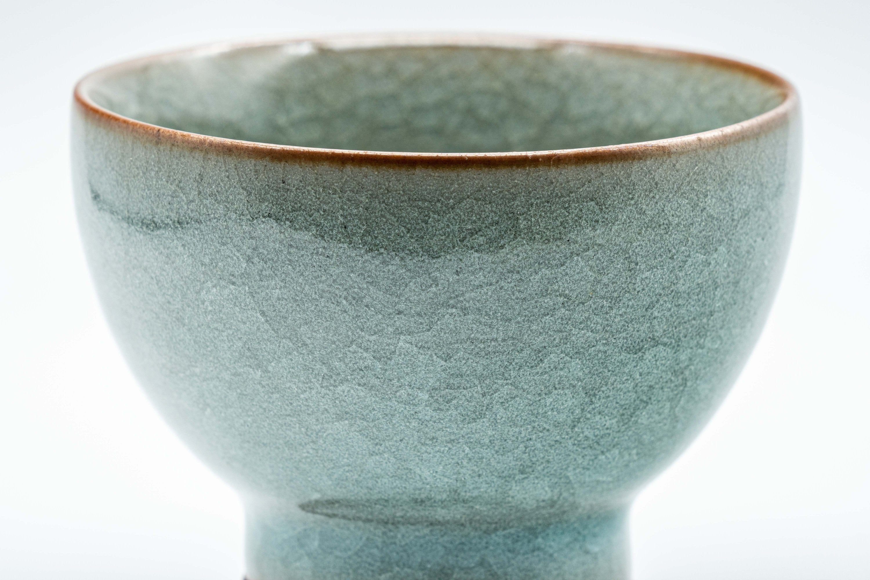 Japanese Teacup - Celadon Glazed Kiyomizu-yaki Yunomi - 130ml