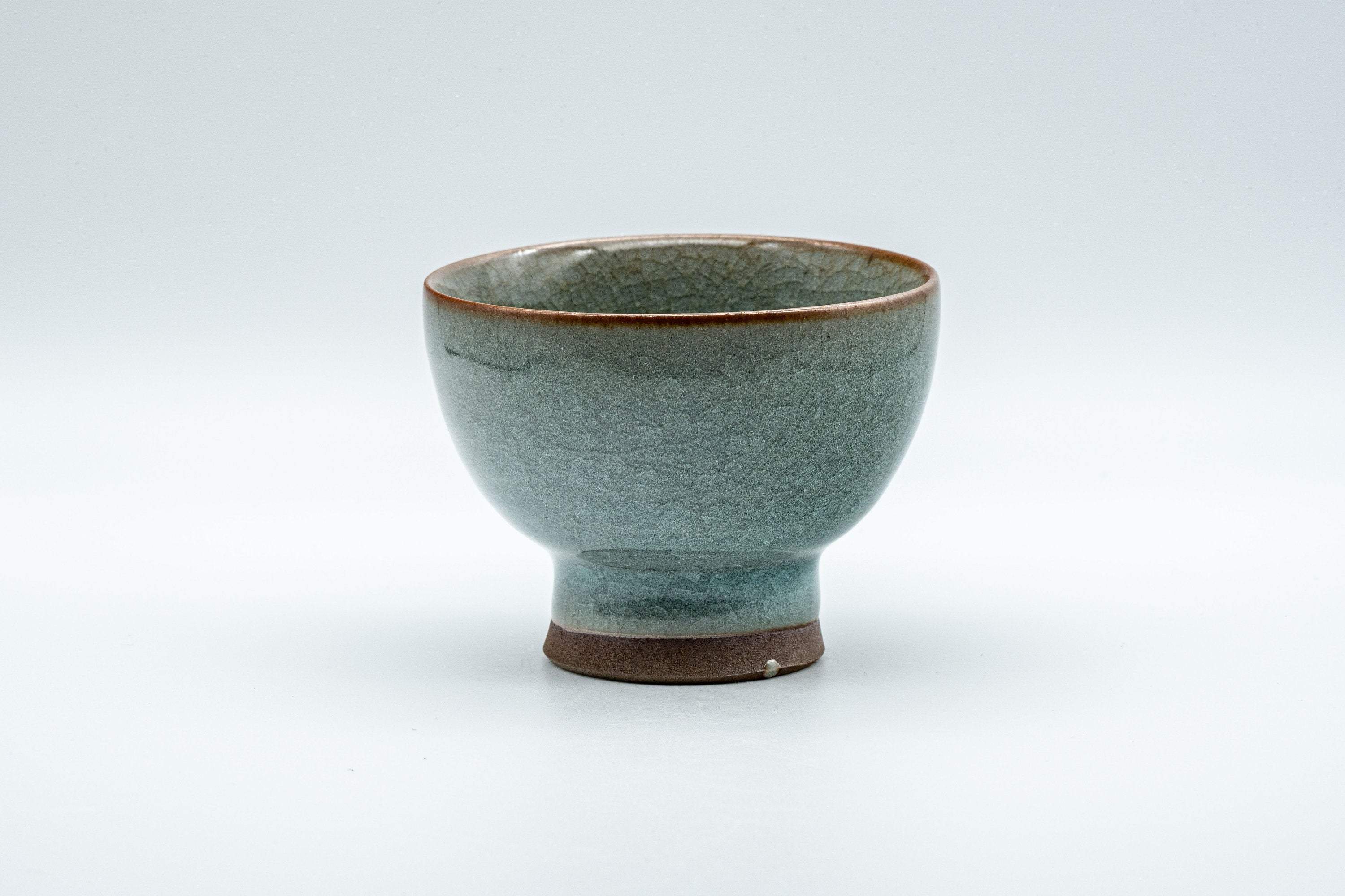 Japanese Teacup - Celadon Glazed Kiyomizu-yaki Yunomi - 130ml