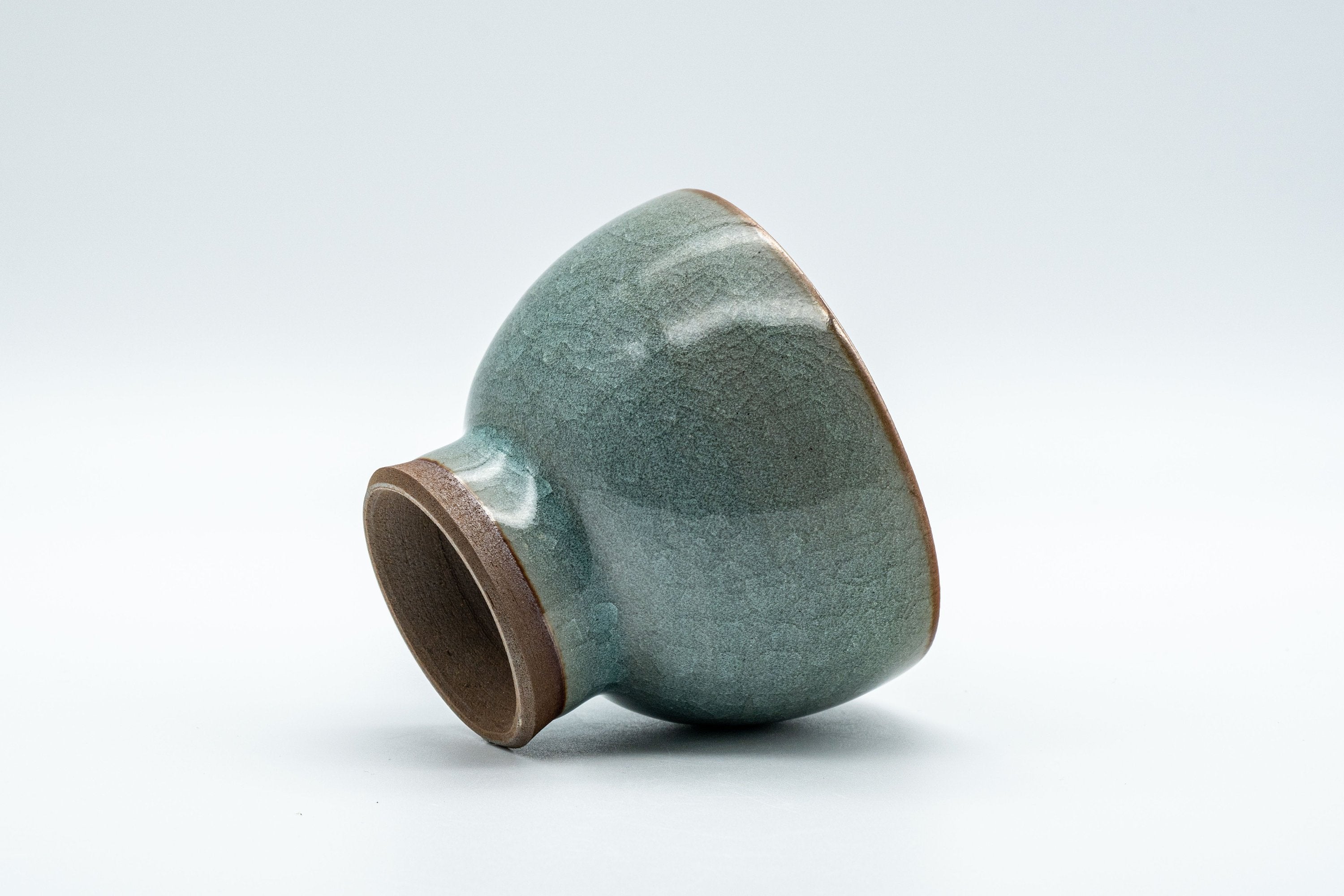 Japanese Teacup - Celadon Glazed Kiyomizu-yaki Yunomi - 130ml