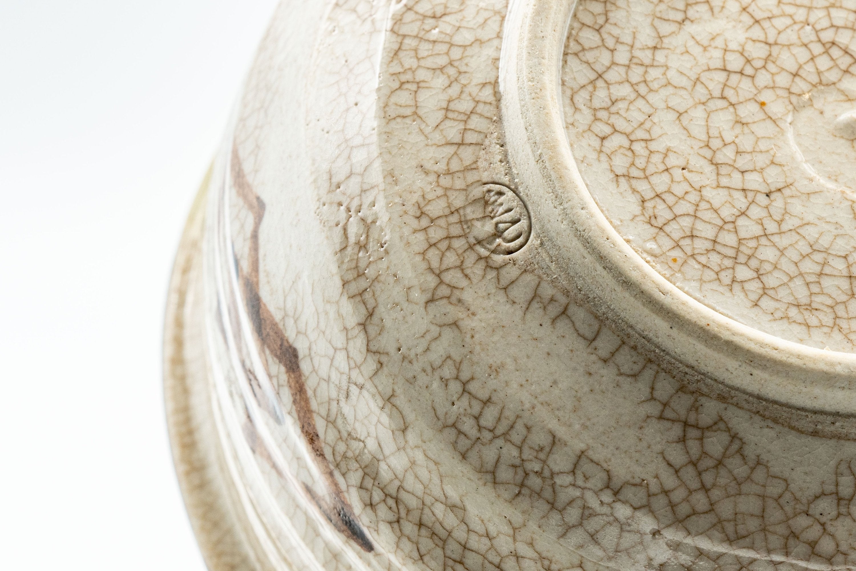 Japanese Kensui - Drip Glazed Oribe-yaki Water Bowl - 600ml - Tezumi