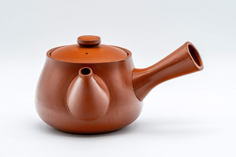 Japanese Kyusu - Bamboo Nasu-gata Tokoname-yaki Debeso Teapot - 300ml - Tezumi