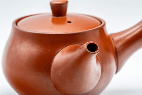 Tezumi — Japanese Kyusu - Nasu-gata Tokoname-yaki Teapot - 200ml — side profile showing the spout and handle