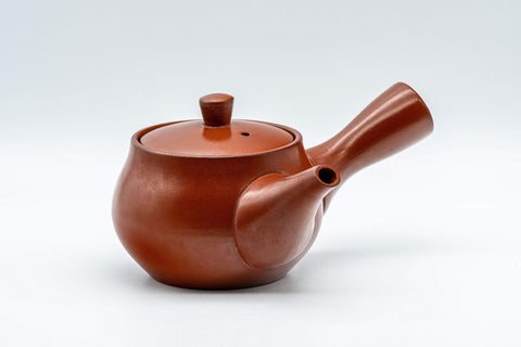 Tezumi — Japanese Kyusu - Nasu-gata Tokoname-yaki Teapot - 200ml — three-quarter view