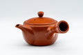 Japanese Kyusu - 福仙窯 Floral Kanji Tokoname-yaki Teapot - 230ml - side view showing the spout and handle
