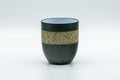 Japanese Teacups - Set of 3 Green Ryokudei Tokoname-yaki Yunomi - front view of one green Tokoname-yaki cup