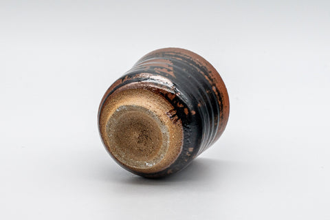 Japanese Teacup - Tsutsu-gata Yunomi with Iron Tenmoku Glaze - 65ml