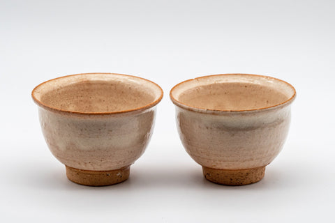 Japanese Teacups - Pair of Hagi-yaki Yunomi - 110ml
