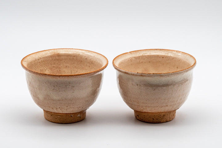 Japanese Teacups - Pair of Hagi-yaki Yunomi - 110ml