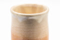 Japanese Teacup - Tsutsu-gata Hagi-yaki Yunomi - 210ml - closeup showing the crazed glaze and interior