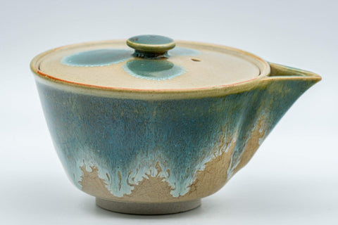 Japanese Houhin - Agano-yaki Blue-green Drip Glaze- 150ml - Tezumi