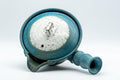Tezumi — Japanese Kyusu - Large Blue White Unique Do-ake Teapot - 350ml — top-down view of the lid