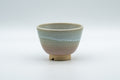 Japanese Teacup - Hagi-yaki Senchawan - 100ml - angled front view of the warm crazed glaze